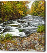 Watching It All Go By  At Beaver's Bend Broken Bow Fall  Foliage Oklahoma Acrylic Print