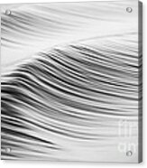 Water Waves Abstract Black And White Acrylic Print