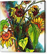 Sunflowers On The Rise Acrylic Print