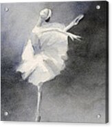 Watercolor Ballerina Painting Acrylic Print