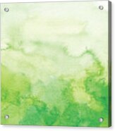 Watercolor Green Ombre Backdrop Acrylic Print