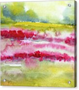 Watercolor Painting Of Scenic Colorful Acrylic Print