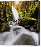 Waterfall Glow Acrylic Print