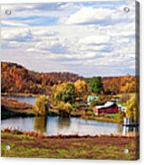 West Virginia Farm Landscape In Fall Acrylic Print