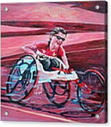 Wheelchair Racing Acrylic Print