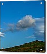 White Clouds Swirl Acrylic Print