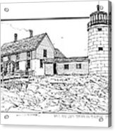 White Head Light Station Penobscot Maine Acrylic Print