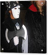White Mask Holds Court At Halloween In Casa Grande Arizona 2005 Acrylic Print