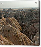 White River Valley Overlook Badlands National Park Acrylic Print