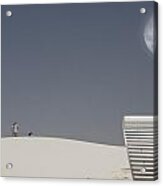 White Sands Moonrise Acrylic Print