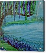 Willows By The Pond Acrylic Print