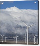 Wind Turbines Schell Creek Range Nevada Acrylic Print
