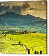 Winding Road In Tuscany Acrylic Print