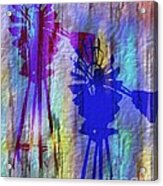 Windmill Abstract Painting Acrylic Print