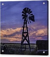 Windmill And Sky Acrylic Print