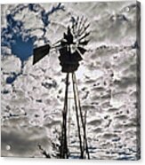 Windmill In The Clouds Acrylic Print