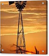 Windmill On The Prairie Acrylic Print