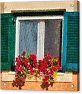 Window In Corfu City Acrylic Print