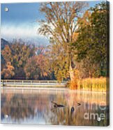 Winona Photo Fishing Pier Fall Acrylic Print