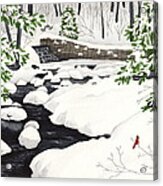 Winter Landscape - Mill Creek Park Acrylic Print