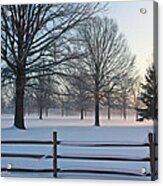 Winter Snow And Shadows Acrylic Print