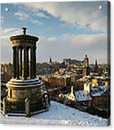 Winter View Edinburgh Acrylic Print