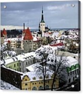 Winter View Of Tallinn, Estonia Acrylic Print