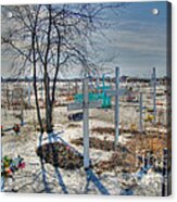 Wintery Grave Acrylic Print