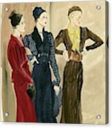 Women Wearing Schiaparelli Acrylic Print