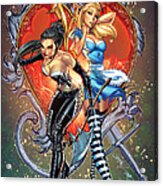 Wonderland Alice And Calie Acrylic Print