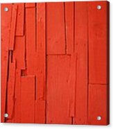 Wood Siding Painted Red Acrylic Print