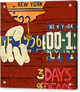 Woodstock Music Festival Poster License Plate Art Acrylic Print