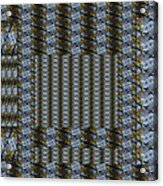 Woven Blue And Gold Mosaic Acrylic Print