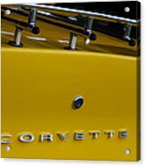 Yellow Corvette Acrylic Print