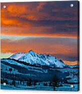 Yellowstone Sunset Acrylic Print