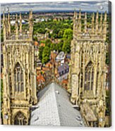 York From York Minster Tower Acrylic Print