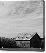 Zink Rd Farm 2 In Black And White Acrylic Print