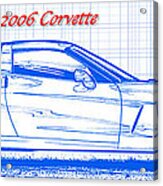 2006 Corvette Blueprint Series #1 Acrylic Print