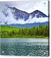 Mountain Lake In Jasper National Park 2 Acrylic Print