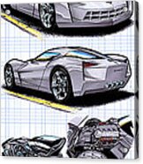 Stingray Concept Corvette Acrylic Print