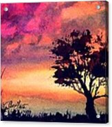 Sunset Solitaire Acrylic Print