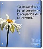 To The World  #1 Acrylic Print