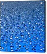 Water Drops On A Shiny Surface #1 Acrylic Print