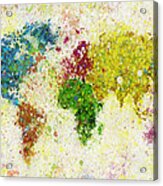 World Map Painting #1 Acrylic Print