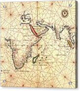 1544 Nautical Map Of The Indian Ocean Acrylic Print
