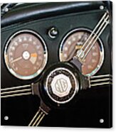 1959 Mg Mga Steering Wheel Emblem Acrylic Print