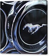 1970 Ford Mustang Gt Mach 1 Wheel Rim Emblem Acrylic Print