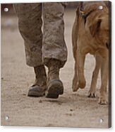 A Military Working Dog And His Handler #2 Acrylic Print