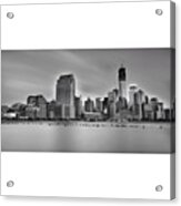 Long Exposure Panorama Of The Manhattan #2 Acrylic Print