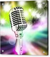 Microphone On Stage #2 Acrylic Print